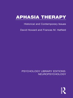 cover image of Aphasia Therapy